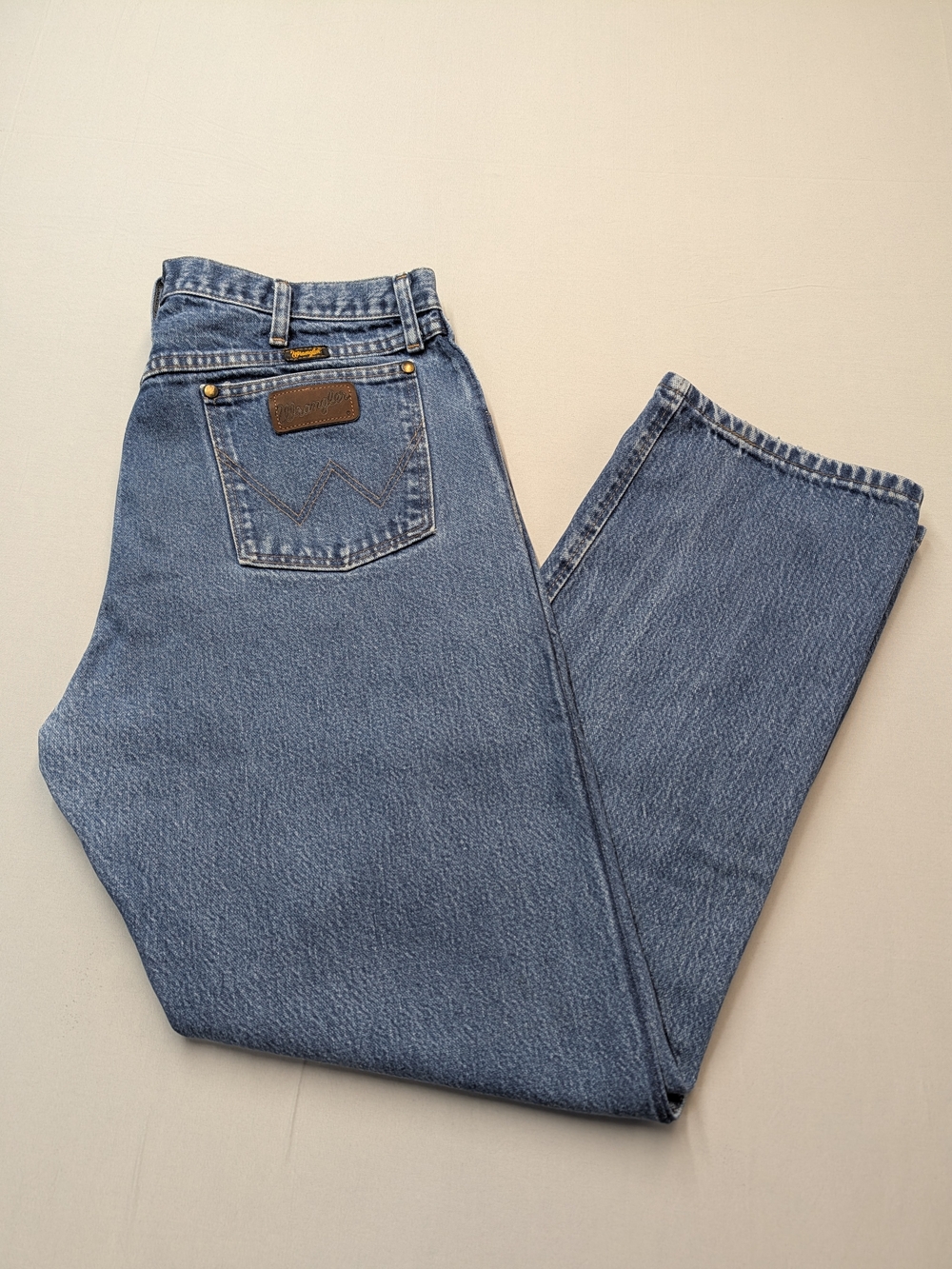 Wrangler Premium Performance Cowboy Cut Jeans Men's 38x32 Blue Regular Fit